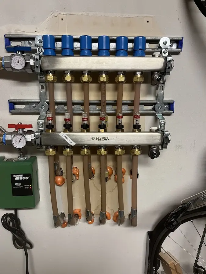 Plumber performing Gas Leak Detection at a residential property in Five Forks